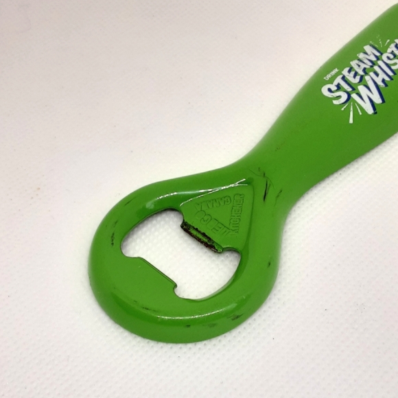 Retro Steam Whistle Pilsner Green Beer Bottle Opener Barware Breweriana - Picture 6 of 6
